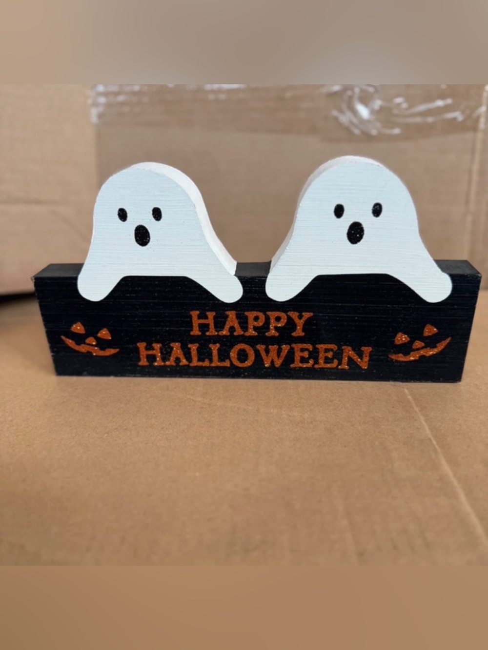 Happy Halloween Ghost Table Sign